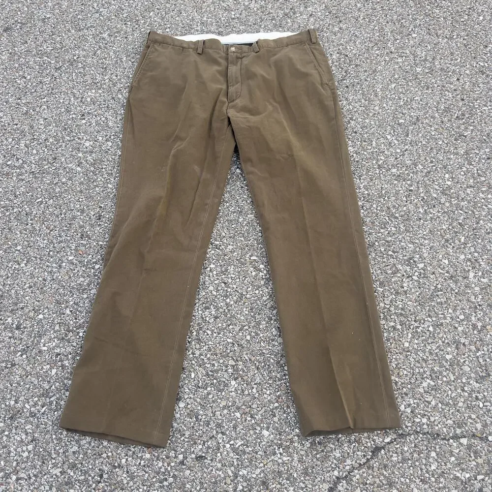 Polo Ralph Lauren Pants Mens 42x36 Brown Chino Classic Fit Cotton Big Tall